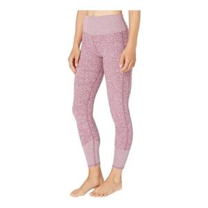 ALO Yoga 7/8 High-Waist Alosoft Lounge Legging in Dragonfruit Heather XS